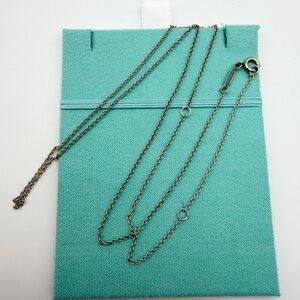 Tiffany & Co. adjustable 16”,19”,21” sterling silver chain